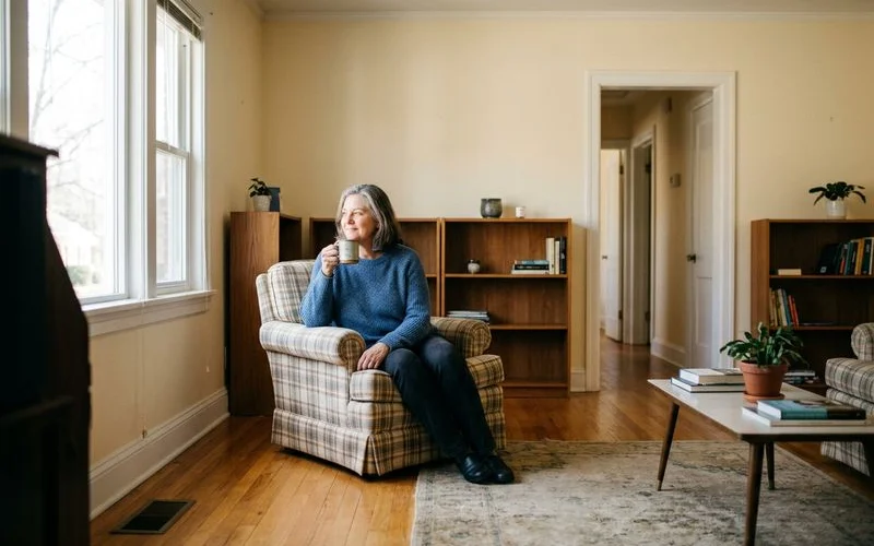 Restored room after professional trauma cleanup