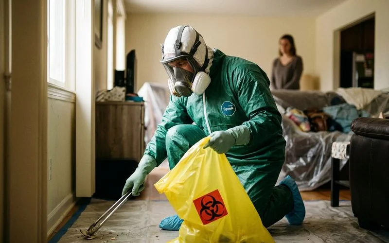 Professional biohazard team providing compassionate trauma cleanup