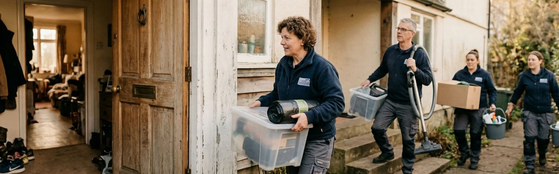 Professional team ready for service